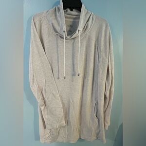 Cowl neck tunic sweater